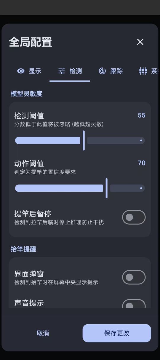 检测设置